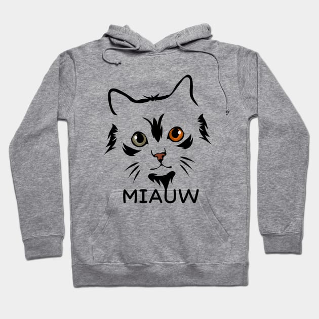 Miaw The Cat Hoodie by CoretanVector